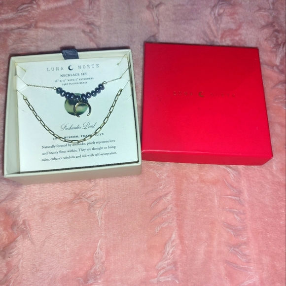 "Luna Norte" Chain Set Blue  Pearl - Picture 1 of 8